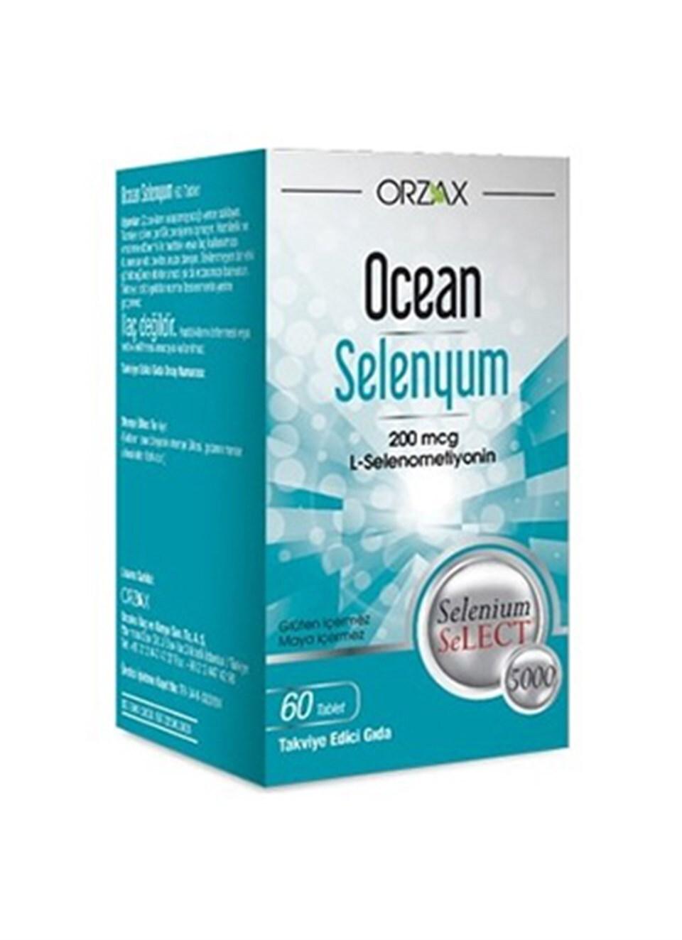 Ocean Selenyum Dietary Supplement - 200 mcg Selenium, 60 Tablets for Immune Support - Vitamin & Supplement