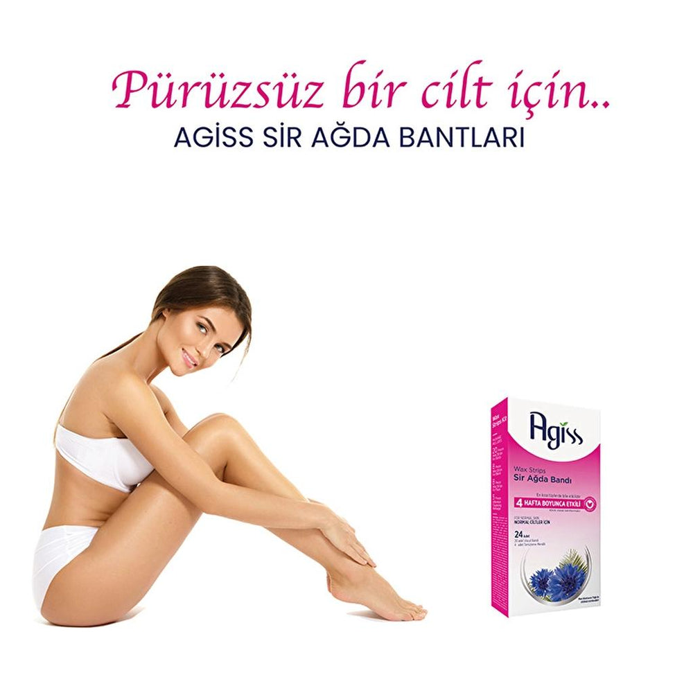 Agiss Body & Leg Wax Strips for Normal Skin 24 Count