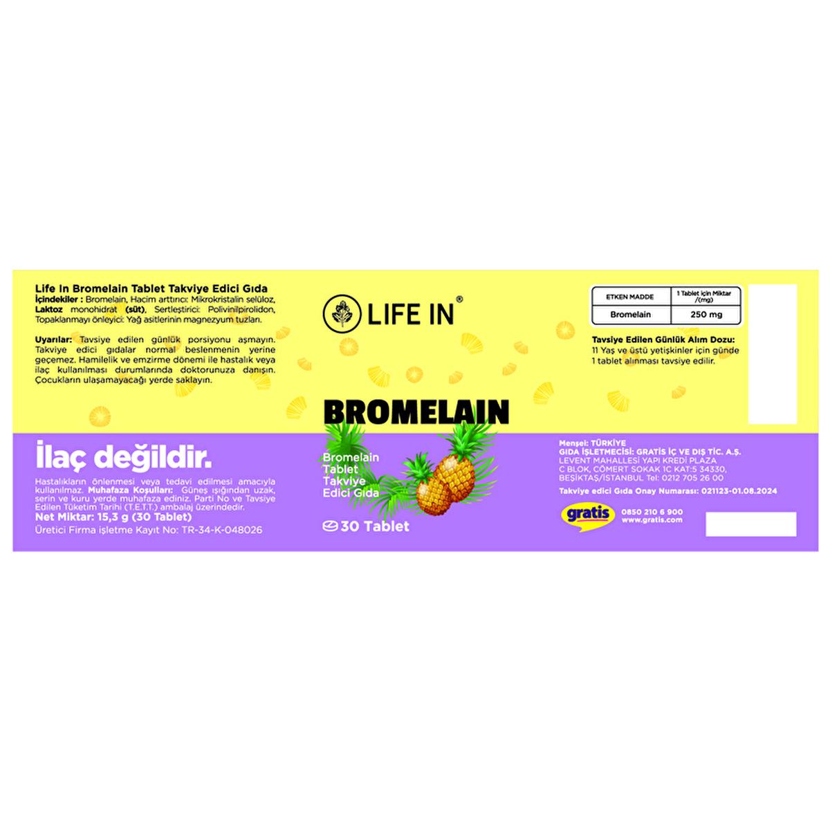 Life In Bromealin - Bromelain Supplement for Digestive Health, 30 Tablets Bromelain Supplement for Digestive Health Bromelain Supplement, Dietary Supplement, Digestive Health, Nutritional Supplement, Health and Wellness, Digestive Support, Natural Health, Wellness Supplements, Bromelain, Supplement for Digestion, Health Supplements