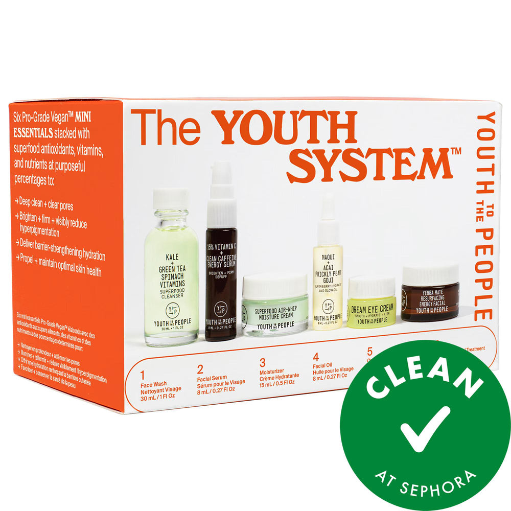 The Youth System&trade; Vegan Skincare Set - 6 Piece Starter Kit for Glowing Skin, Cruelty-Free, Superfood Antioxidants Vegan Skincare Set - 6 Piece Starter Kit | The Youth System&trade; vegan skincare set, cruelty-free skincare, superfood antioxidants skincare, skincare routine starter kit, multi-product skincare bundle, clean skincare products, skincare for glowing skin, vegan skincare products, cruelty-free products, skincare essentials, beauty gift sets, skincare for normal skin, skincare for dry skin, 