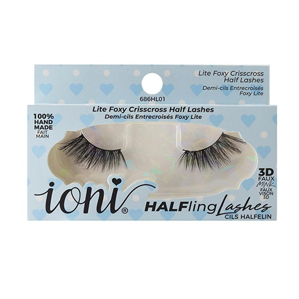IONI Foxy Crisscross Half Lashes for Lifted Eye Look