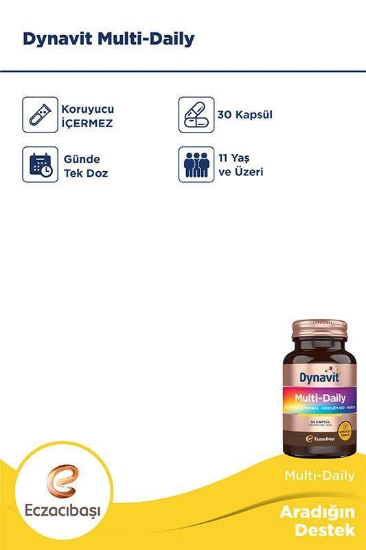 Dynavit Multivitamin Supplement - Comprehensive Vitamins & Minerals with Koenzim Q10 & Rodiola Extract for Overall - view 5