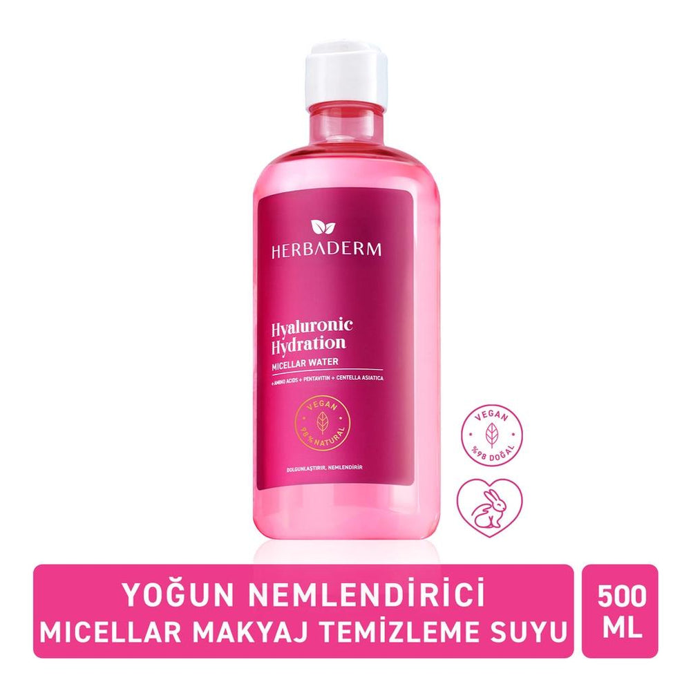 Herbaderm Hyaluronic Micellar Water for Hydrated Skin 500 ml