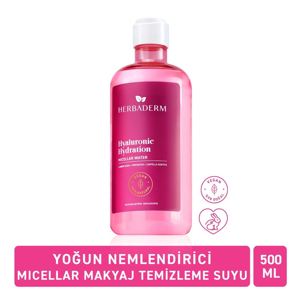Herbaderm Hyaluronic Micellar Water for Hydrated Skin 500 ml