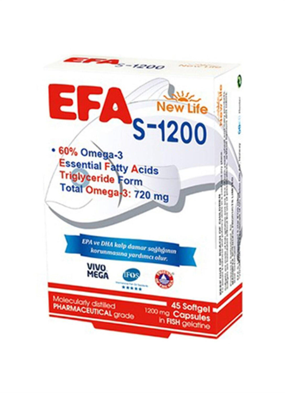 New Life Omega-3 Fish Oil - 45 Capsules - High Purity EPA & DHA - image 3