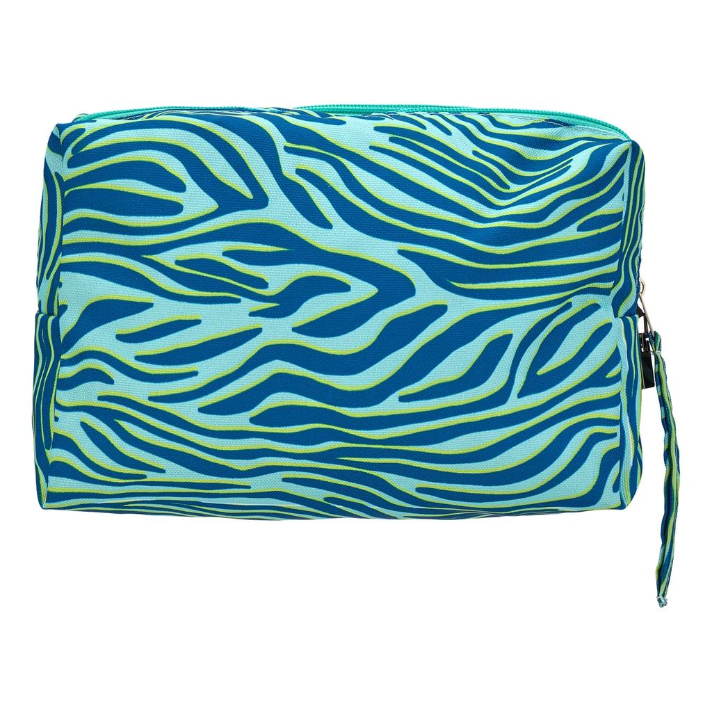 Eklips Blue &amp; Green Zebra Print Travel Bag