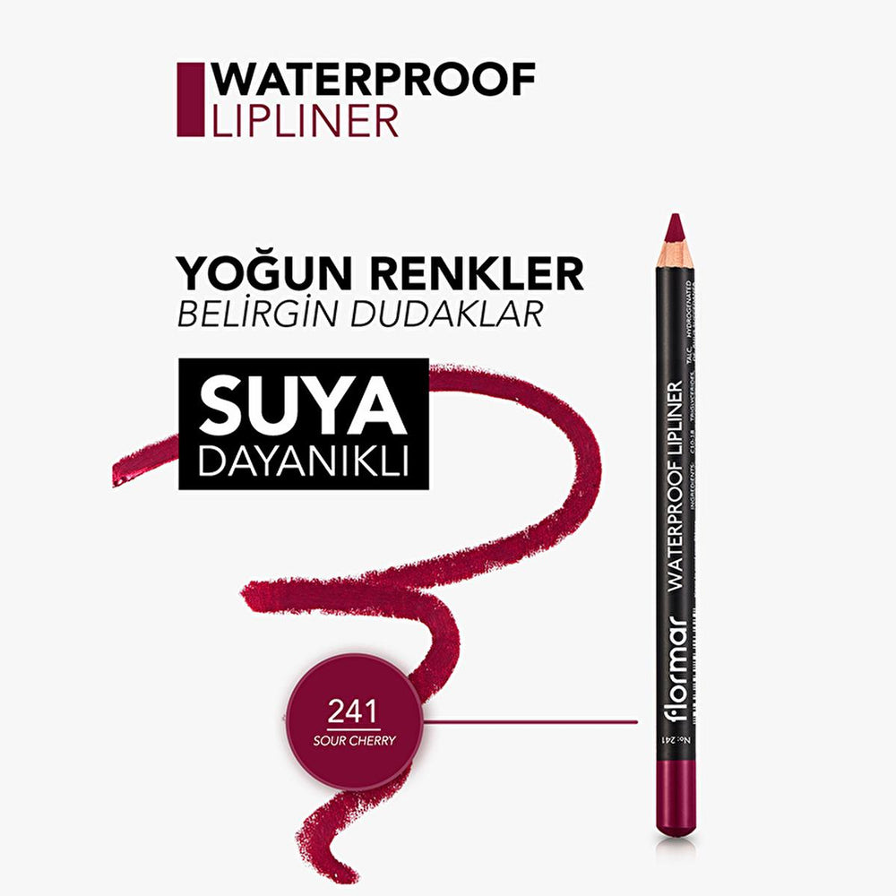 Flormar Waterproof Matte Lip Liner - Long-Lasting, Vitamin-Enriched Lip Pencil for Precise Application - view 2