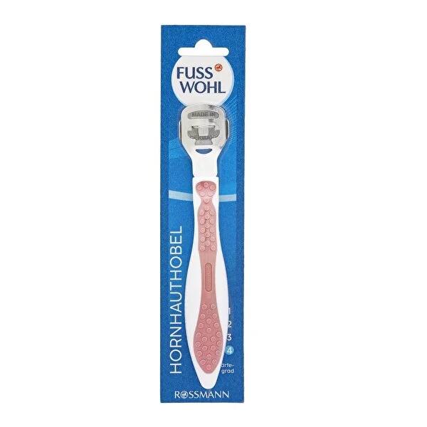 Fusswohl Stainless Steel Foot File with Replaceable Blades - Effective Heel Remover for Smooth Feet Fusswohl Foot File for Smooth Heels foot file, heel remover, stainless steel foot care, double-sided foot file, replaceable blades foot care, foot care, personal grooming, self-care, smooth feet, dead skin removal, ergonomic handle