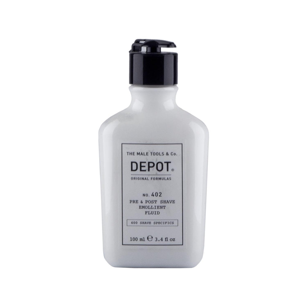 Depot No. 402 Pre&Post Shave Emolliant Fluid - 100ml Pre-Shave and Post-Shave Moisturizer for Men Depot No. 402 Pre&Post Shave Emolliant Fluid - Moisturize & Soothe Pre-shave emollient, Post-shave moisturizer, Shaving care, Men's grooming, Sensitive skin care, Pre-shave care, Post-shave care, Men's skincare, Shaving products, Skincare for men, Moisturizing products, Sensitive skin solutions