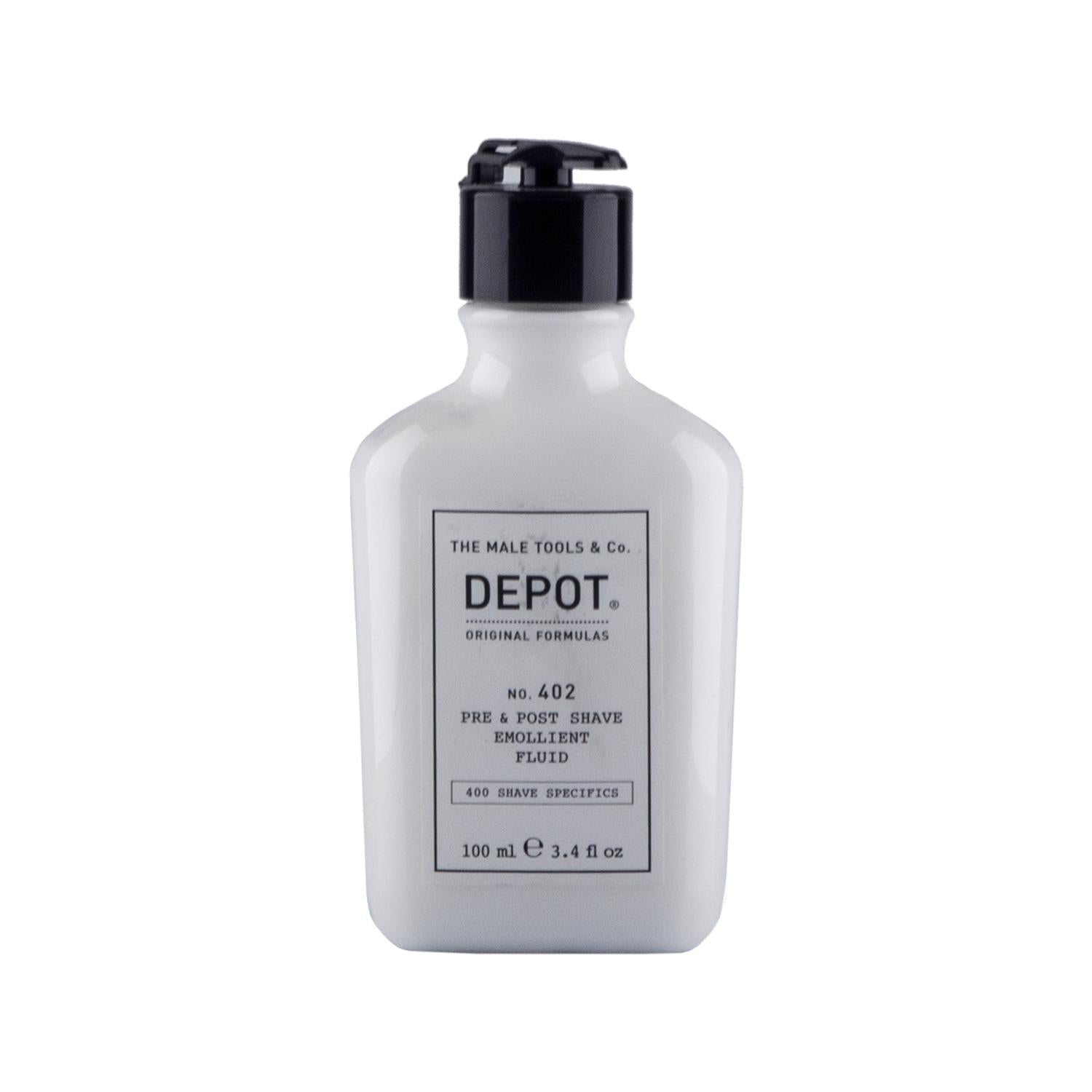 Depot No. 402 Pre&Post Shave Emolliant Fluid - 100ml Pre-Shave and Post-Shave Moisturizer for Men Depot No. 402 Pre&Post Shave Emolliant Fluid - Moisturize & Soothe Pre-shave emollient, Post-shave moisturizer, Shaving care, Men's grooming, Sensitive skin care, Pre-shave care, Post-shave care, Men's skincare, Shaving products, Skincare for men, Moisturizing products, Sensitive skin solutions
