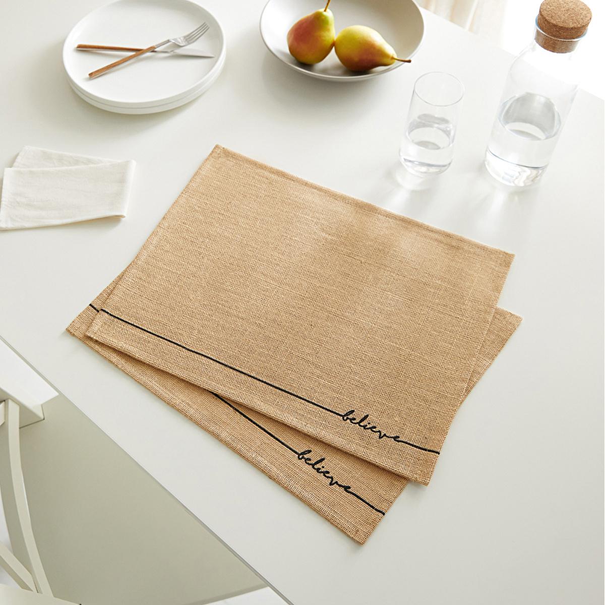 Ocean Home Jute Placemats Set of 2: Natural Woven Table Mats, Eco-Friendly & Biodegradable, Rustic Bohemian Dining Decor, 17.7x13.8 inches Ocean Home Jute Placemats - Natural, Eco-Friendly Table Decor jute placemats, natural placemats, biodegradable placemats, rustic table decor, bohemian table setting, eco-friendly placemats, woven placemats, table mats, dining placemats, placemats, jute, natural fiber, table decor, dining, kitchen, home decor, rustic decor, bohemian decor, eco-friendly, sustainable, biode