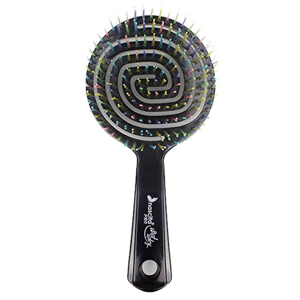 Nascita Pro 3D Oval Hair Brush - Sleek Design for Effortless Styling | Black - view 3