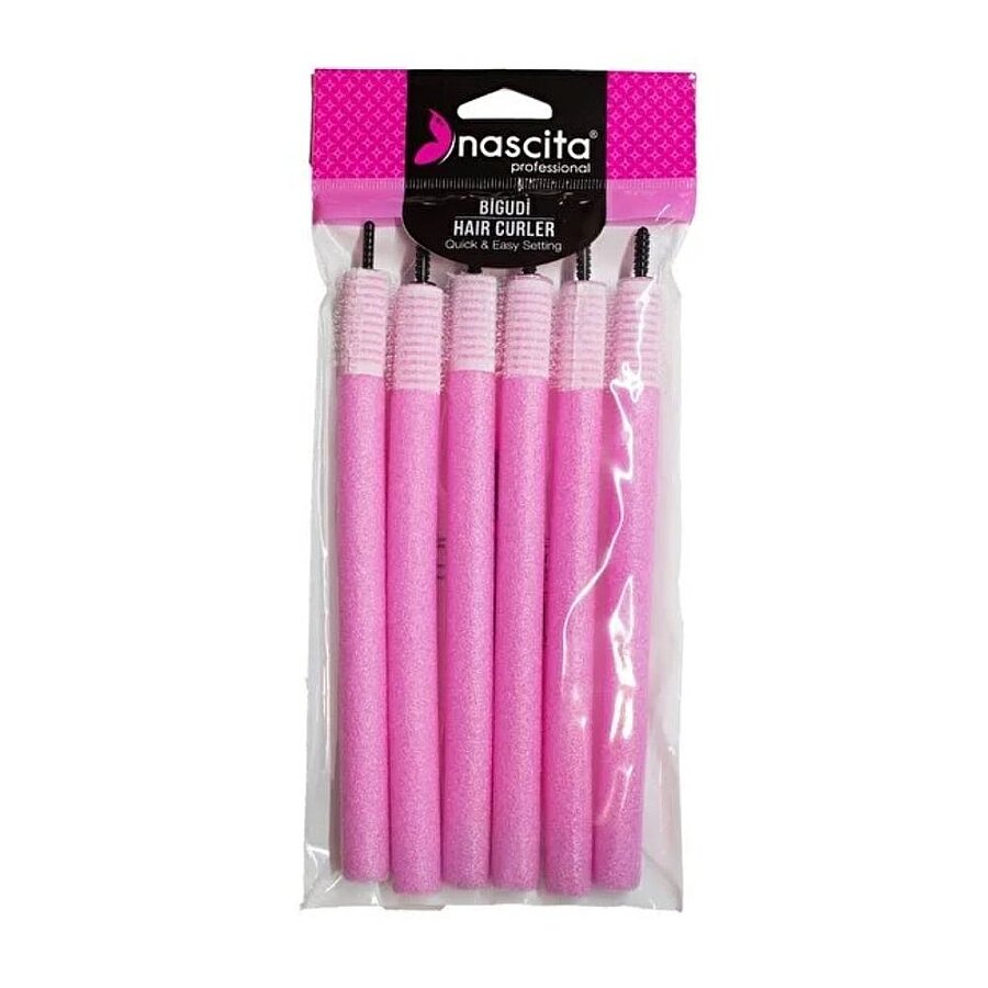 Nascita Flexible Clip-In Hair Rollers for Heatless Curls 6 Pack