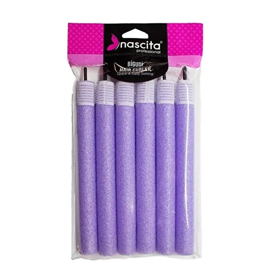 Nascita Flexible Clip-In Hair Rollers for Heatless Curls 6 Pack