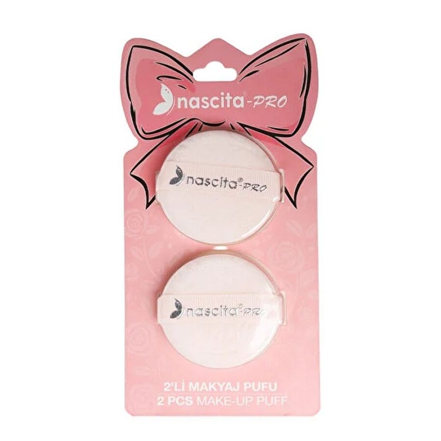 Nascita 2-Piece Velvet Makeup Sponge Set Soft Texture Powder and Foundation Puff