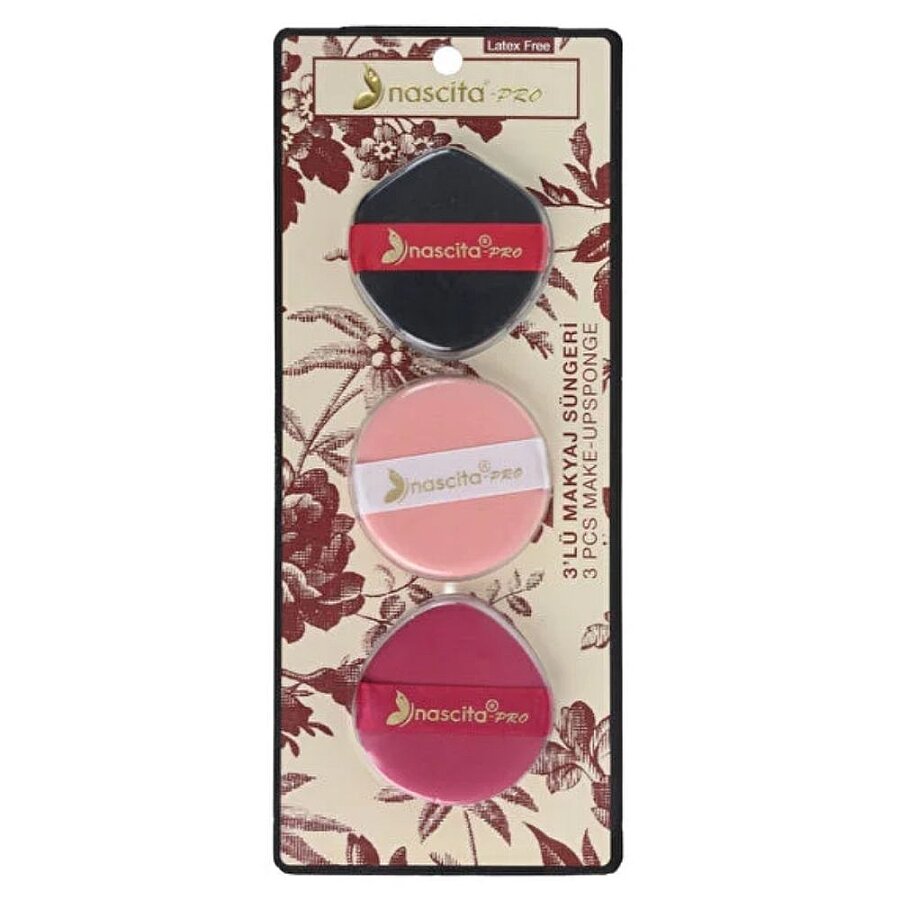 Nascita Latex-Free Makeup Sponge Set (3-Pack) - Blending Sponges