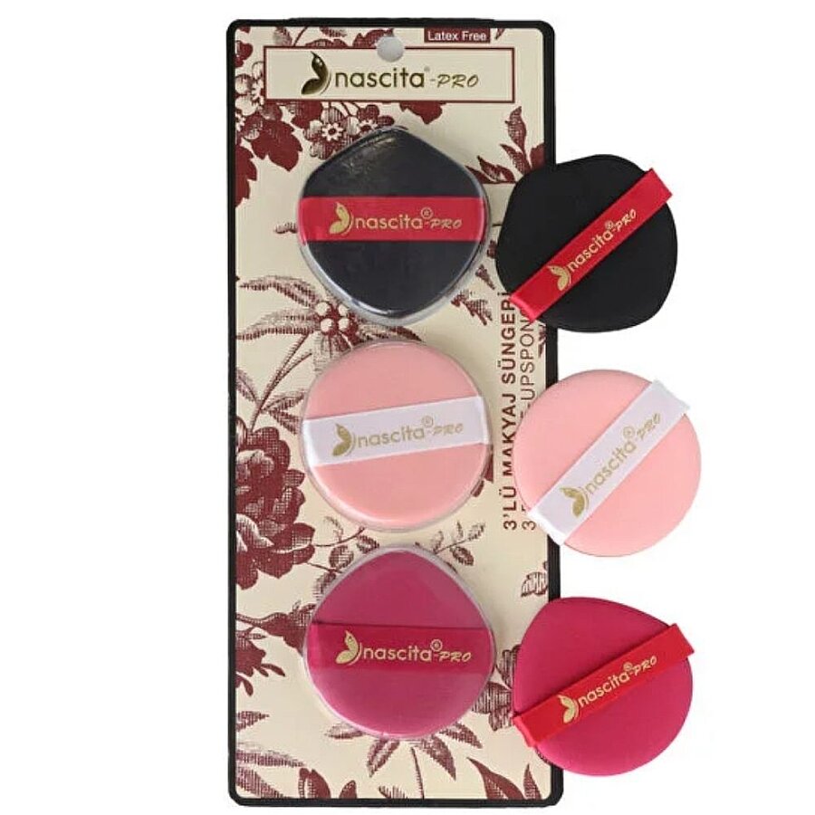 Nascita Latex-Free Makeup Sponge Set (3-Pack) - Blending Sponges