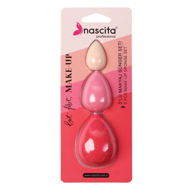 Nascita 3-Piece Makeup Sponge Set for Seamless Blending