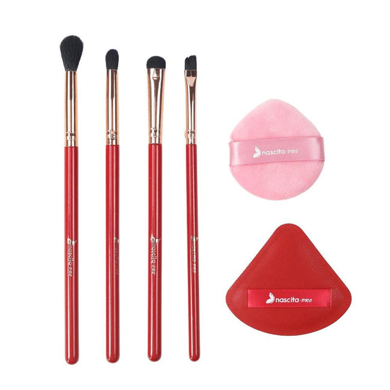 Nascita 4-Piece Makeup Brush &amp; 2-Piece Puff Set 164