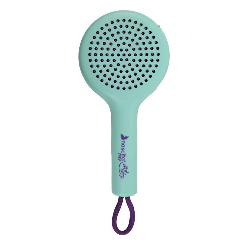 Nascita Retractable Hair Brush with Built-In Mirror Green