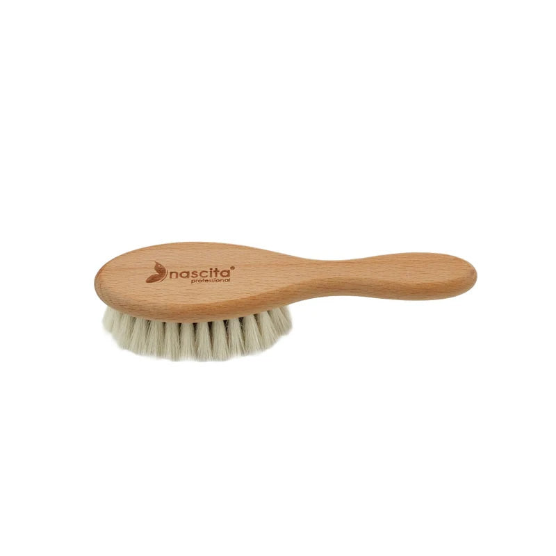 Nascita Wooden Baby Hair Brush with Soft Goat Hair