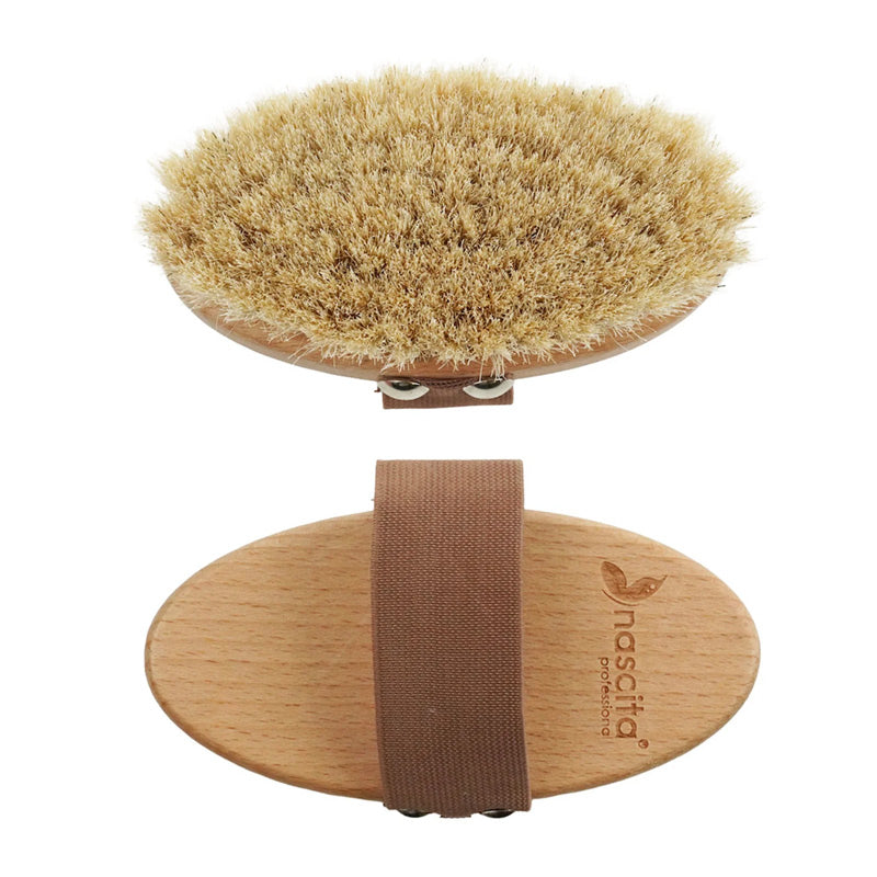 Nascita Natural Horse Hair Body Massage Brush for Smooth Skin
