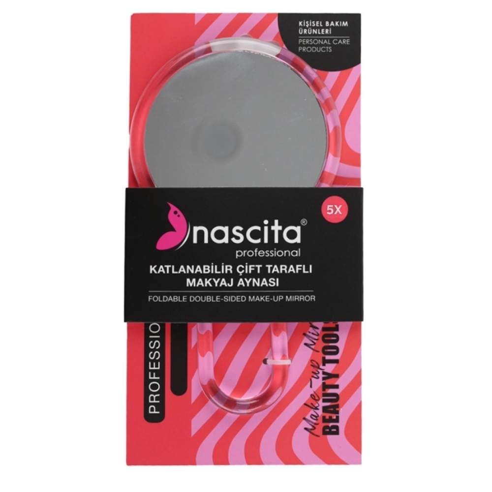 Nascita 5X Magnifying Foldable Dual-Sided Makeup Mirror