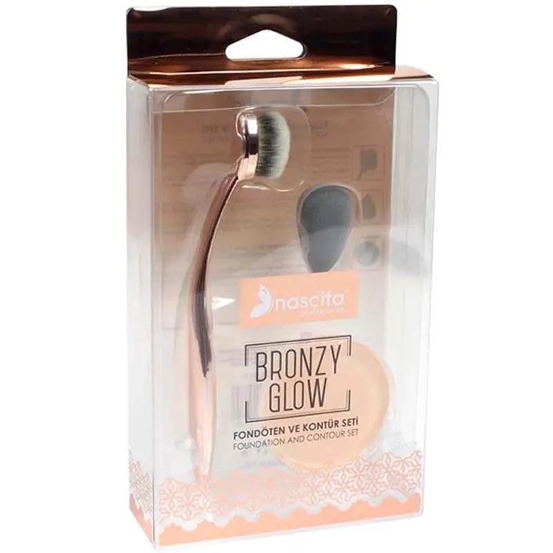 Nascita Bronzy Glow Foundation &amp; Contour Brush Set