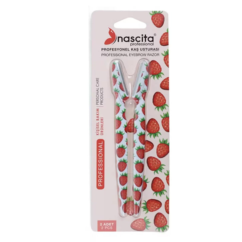 Nascita Strawberry Eyebrow Razor Set for Face & Brow 2 Pack