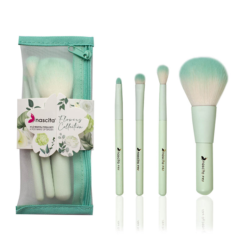 Nascita Flowers Collection 4-Piece Makeup Brush Set