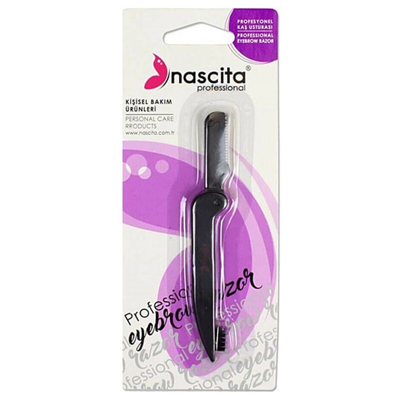 Nascita Eyebrow Razor with Built-in Grooming Brush 1 Count