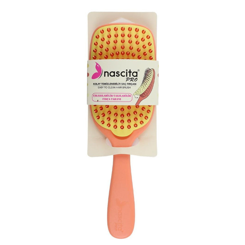 Nascita Easy Clean Hair Brush with Curved Design Yellow 68