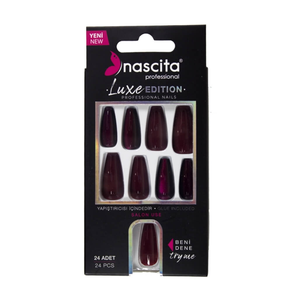 Nascita Luxe False Nails 209 Dark Tone Set 24 Count