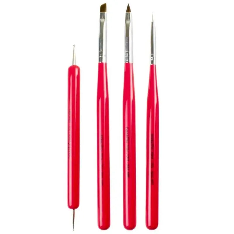 Nascita Nail Art Brush Set for Precision Designs - 4 Pack