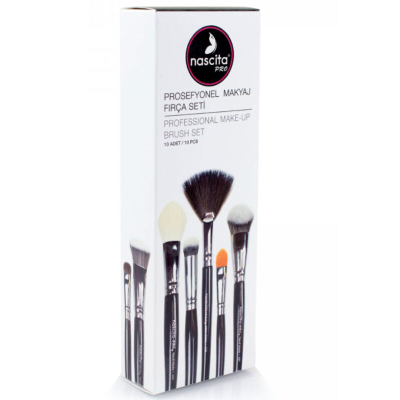 Nascita Pro 10-Piece Makeup Brush Set for Full Face 10 pcs