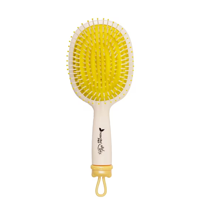 Nascita Pro Kids Duck Hair Brush with Cleaning Tool Yellow