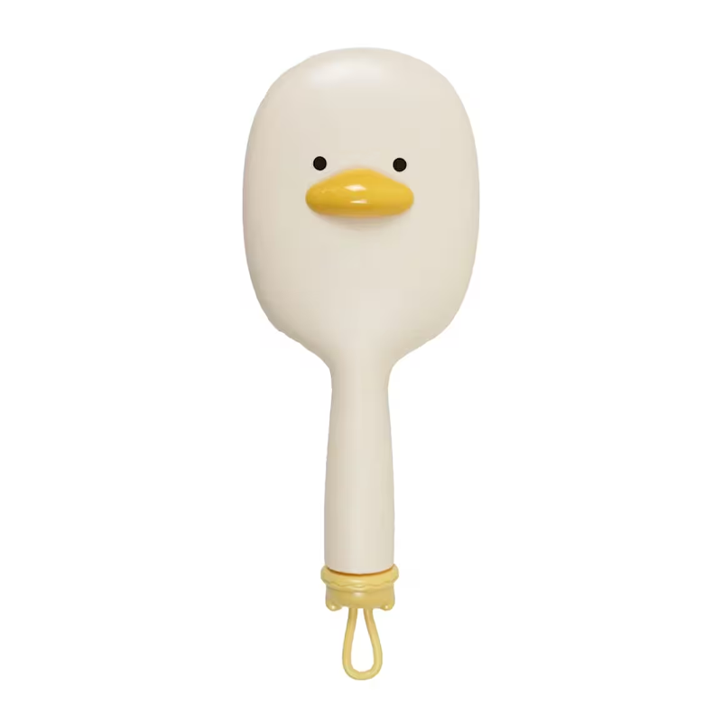 Nascita Pro Kids Duck Hair Brush with Cleaning Tool Yellow