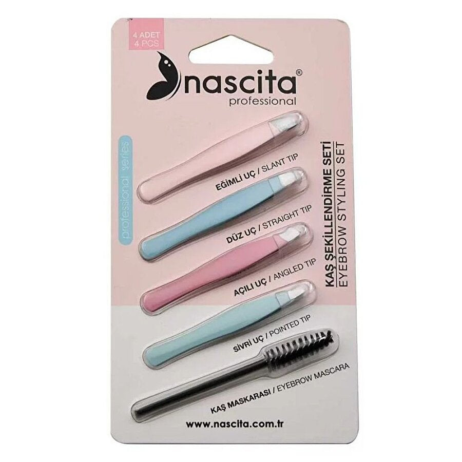 Nascita Professional Tweezer & Eyebrow Mascara 5-Piece Set
