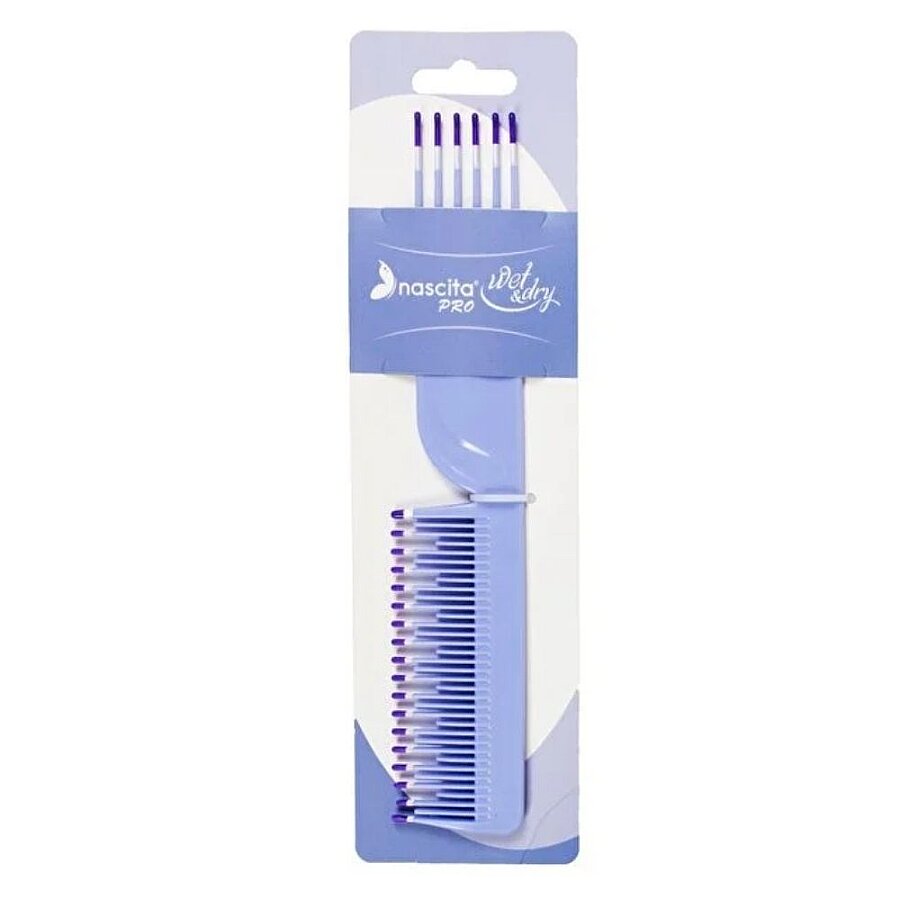 Nascita Colored Comb Purple - Detangling Hair Comb for Everyday Use