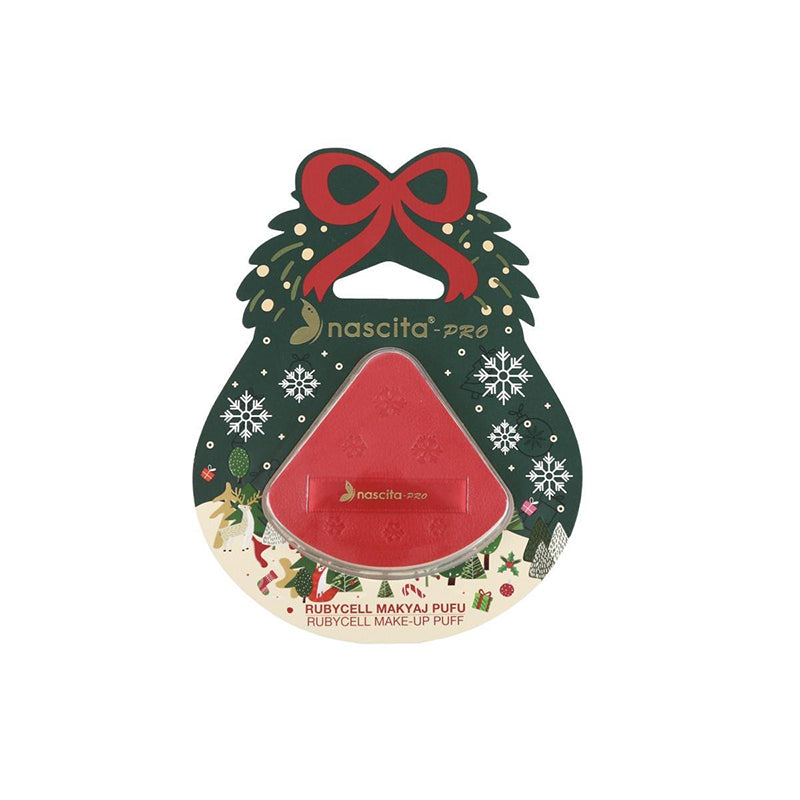 Nascita Rubycell Christmas Makeup Sponge for Smooth Blending 1pc