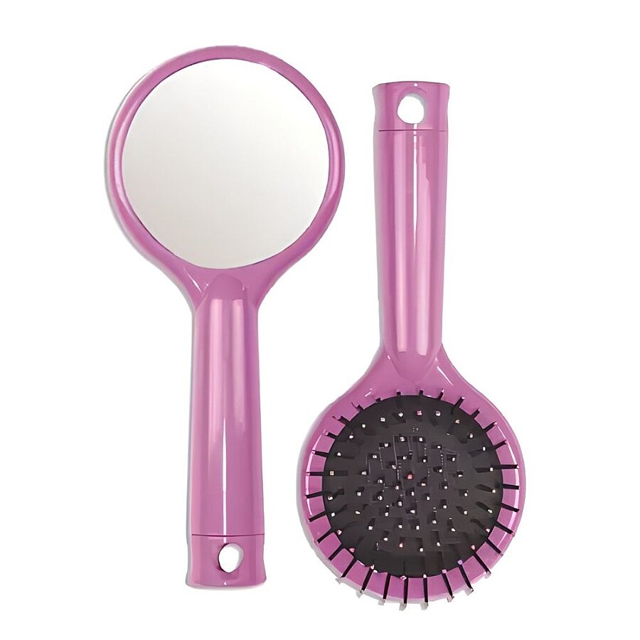 Nascita Hair Brush with Mirror - Detangling Styling Brush for Everyday Use