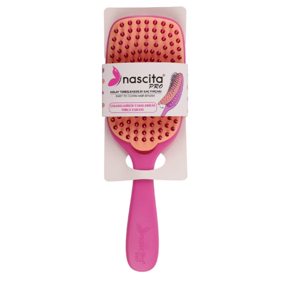 Nascita Easy Clean Hair Brush for Smooth Styling Pink