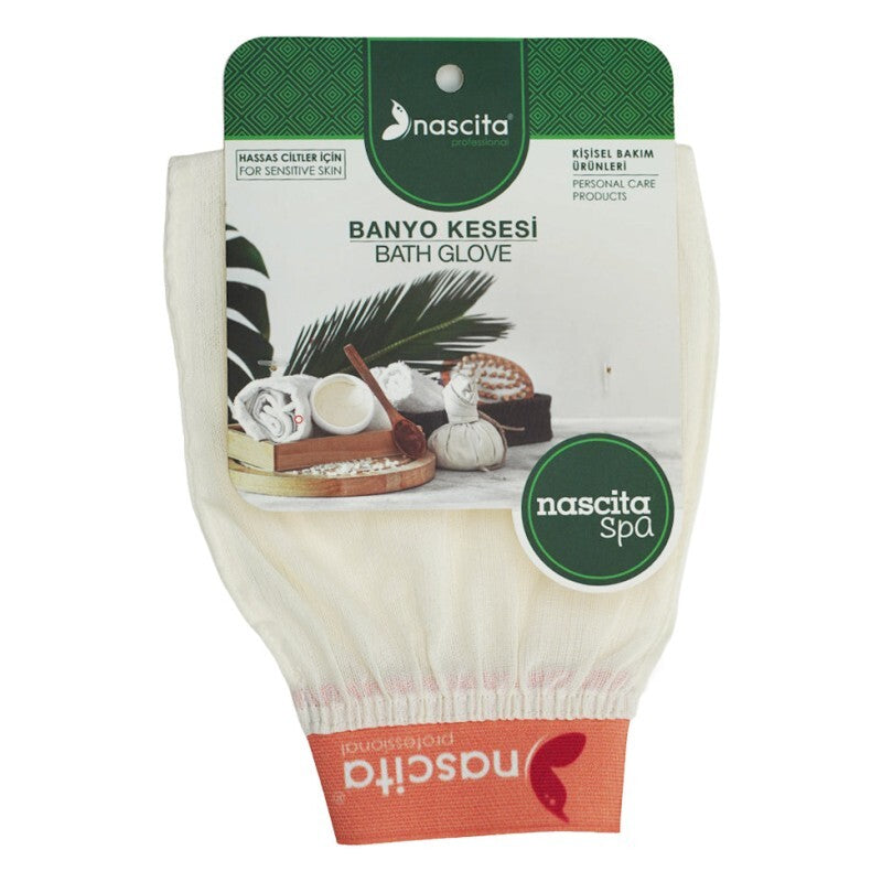 Nascita Spa Bath Mitt for Sensitive Skin White 1 Count