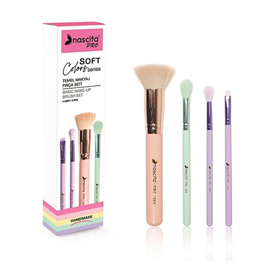 Nascita Basic Makeup Brush Set for Flawless Application 4 Pieces