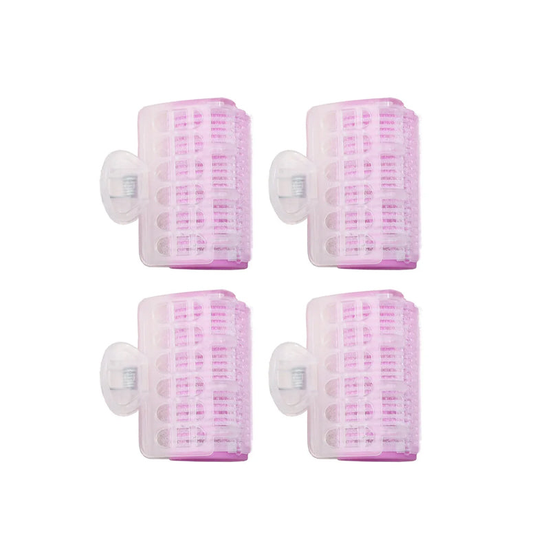 Nascita Pink Hair Rollers with Clips for Volume 4 Pieces