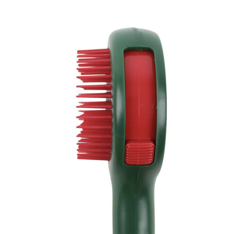 Nascita Green Pop-Up Hair Brush with Built-in Mirror 1 Count