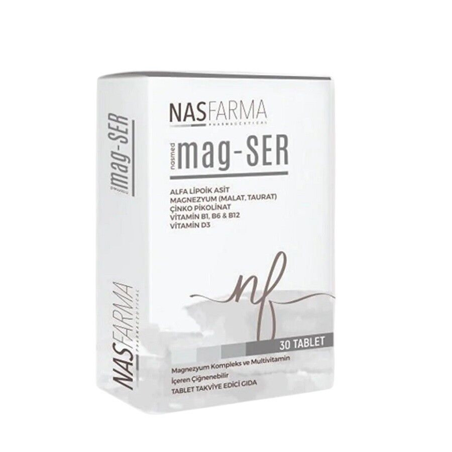 Nas Farma Nasmed Mag-Ser Magnesium & Alpha Lipoic Acid 30 Tablets