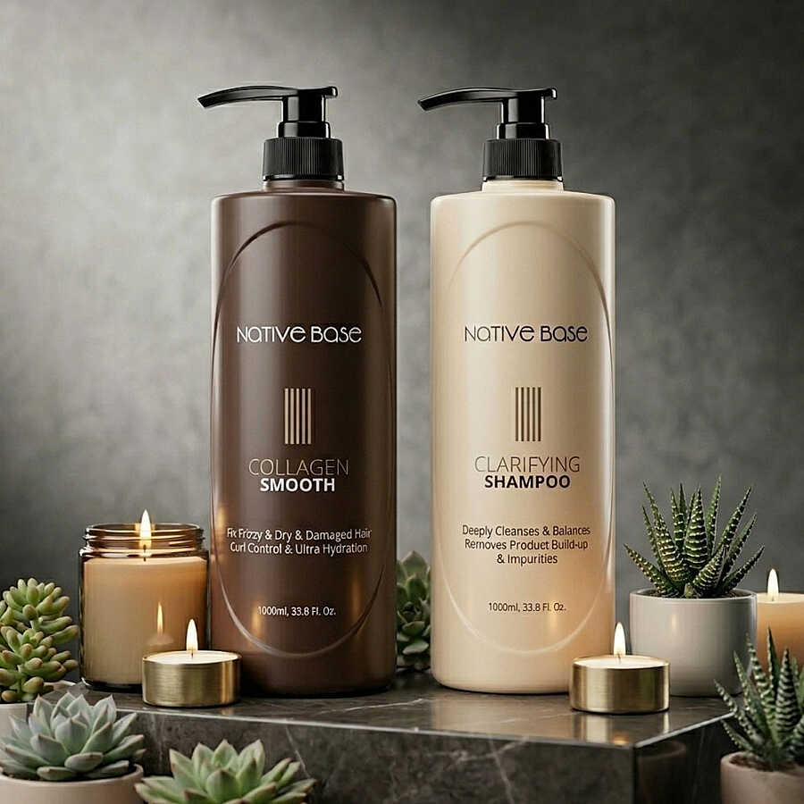 Native Base Smooth Collagen Hair Straightening Set 25ml