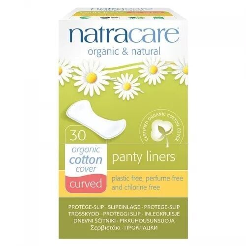 Natracare Organic Cotton Cover Curved Daily Panty Liners 30 Count