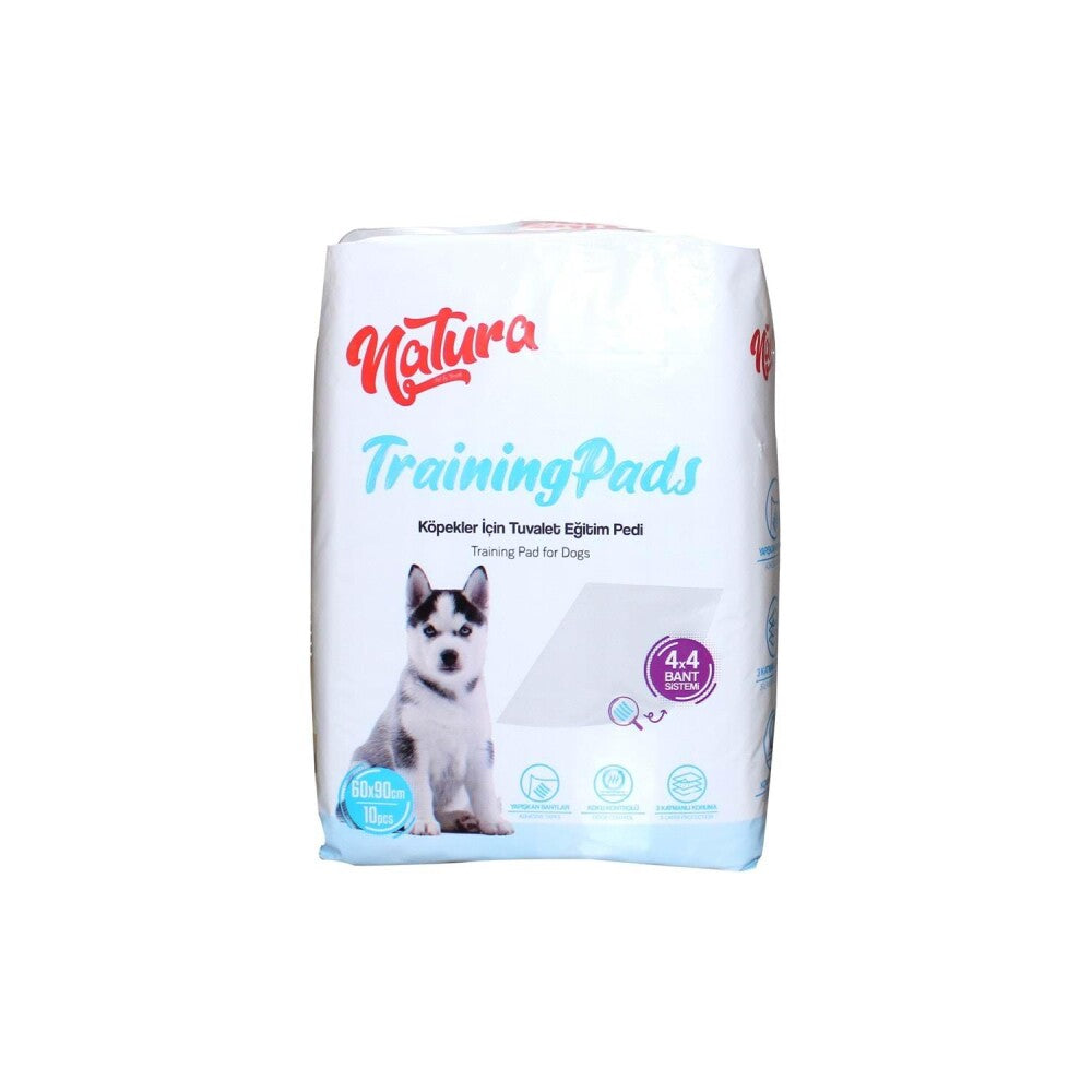 Natura Puppy Training Pads with Non-Slip Adhesive 10 Count 60x90cm